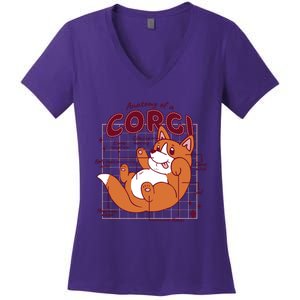 Anatomy Of A Corgi Dog Women's V-Neck T-Shirt