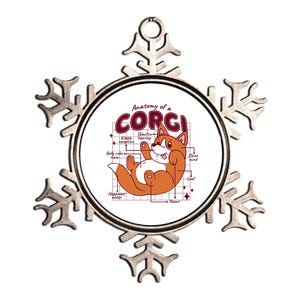 Anatomy Of A Corgi Dog Metallic Star Ornament