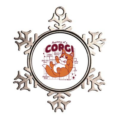 Anatomy Of A Corgi Dog Metallic Star Ornament