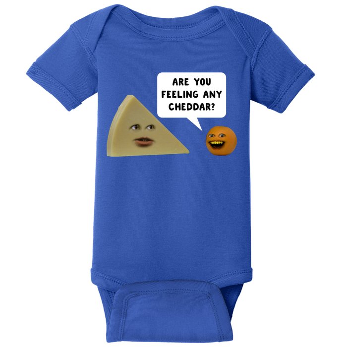 Annoying Orange Are You Feeling Any Cheddar Gift Baby Bodysuit