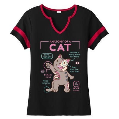 Anatomy Of A Cat Ladies Halftime Notch Neck Tee