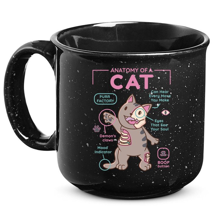 Anatomy Of A Cat 15oz Campfire Ceramic Mug