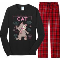 Anatomy Of A Cat Long Sleeve Pajama Set