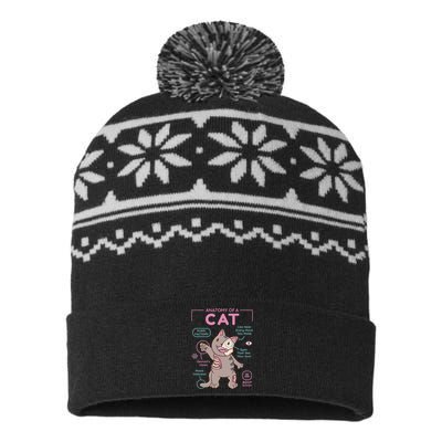 Anatomy Of A Cat USA-Made Snowflake Beanie