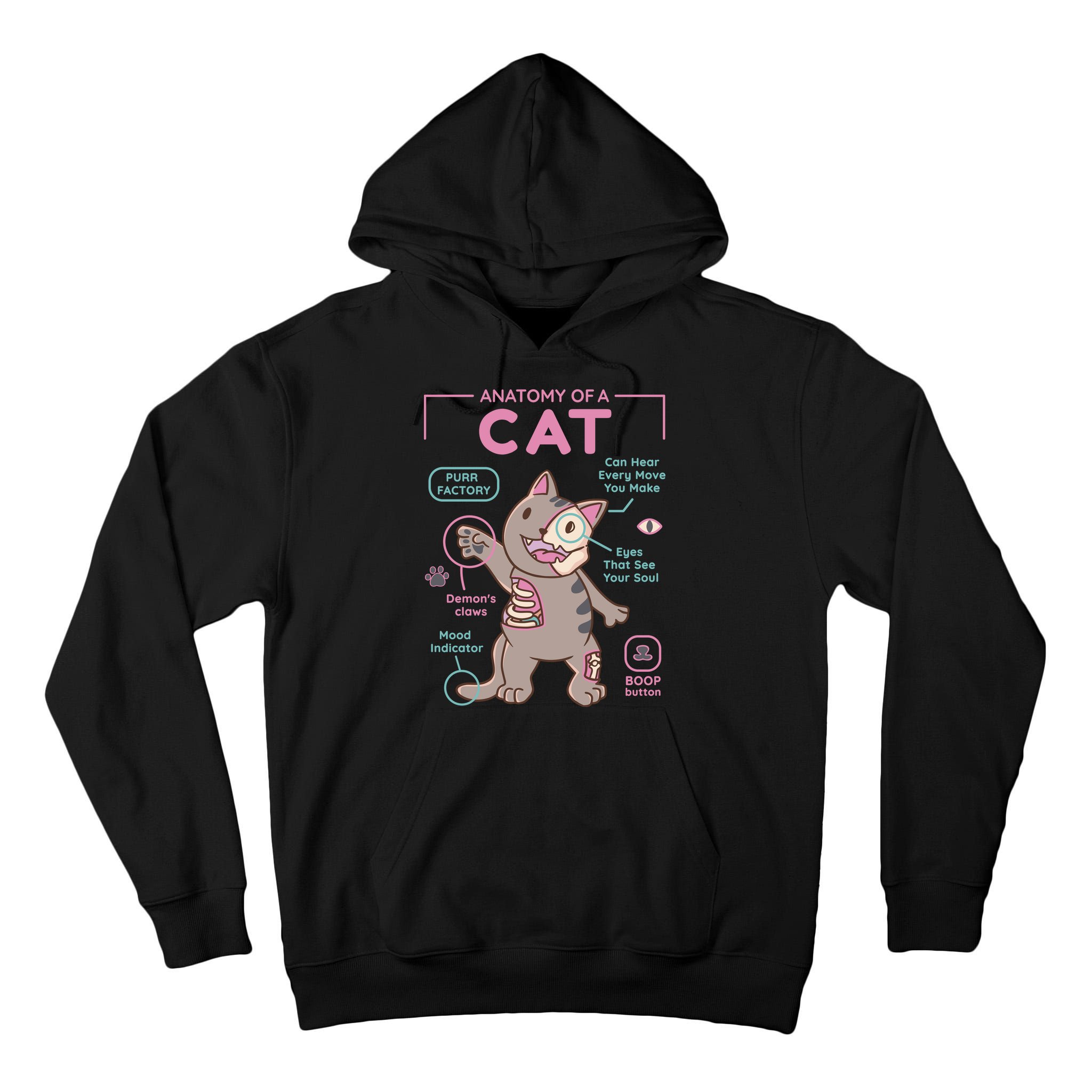 Anatomy Of A Cat Tall Hoodie