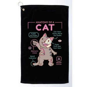 Anatomy Of A Cat Platinum Collection Golf Towel