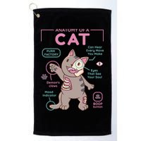 Anatomy Of A Cat Golf Towel