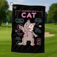 Anatomy Of A Cat Golf Towel