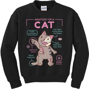 Anatomy Of A Cat Kids Sweatshirt