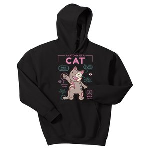 Anatomy Of A Cat Kids Hoodie