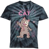 Anatomy Of A Cat Kids Tie-Dye T-Shirt