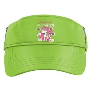 Anatomy Of A Pitbull Cute Gift Adult Drive Performance Visor