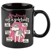 Anatomy Of A Pitbull Cute Gift 11oz C Handle Ceramic Mug