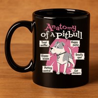 Anatomy Of A Pitbull Cute Gift 11oz C Handle Ceramic Mug