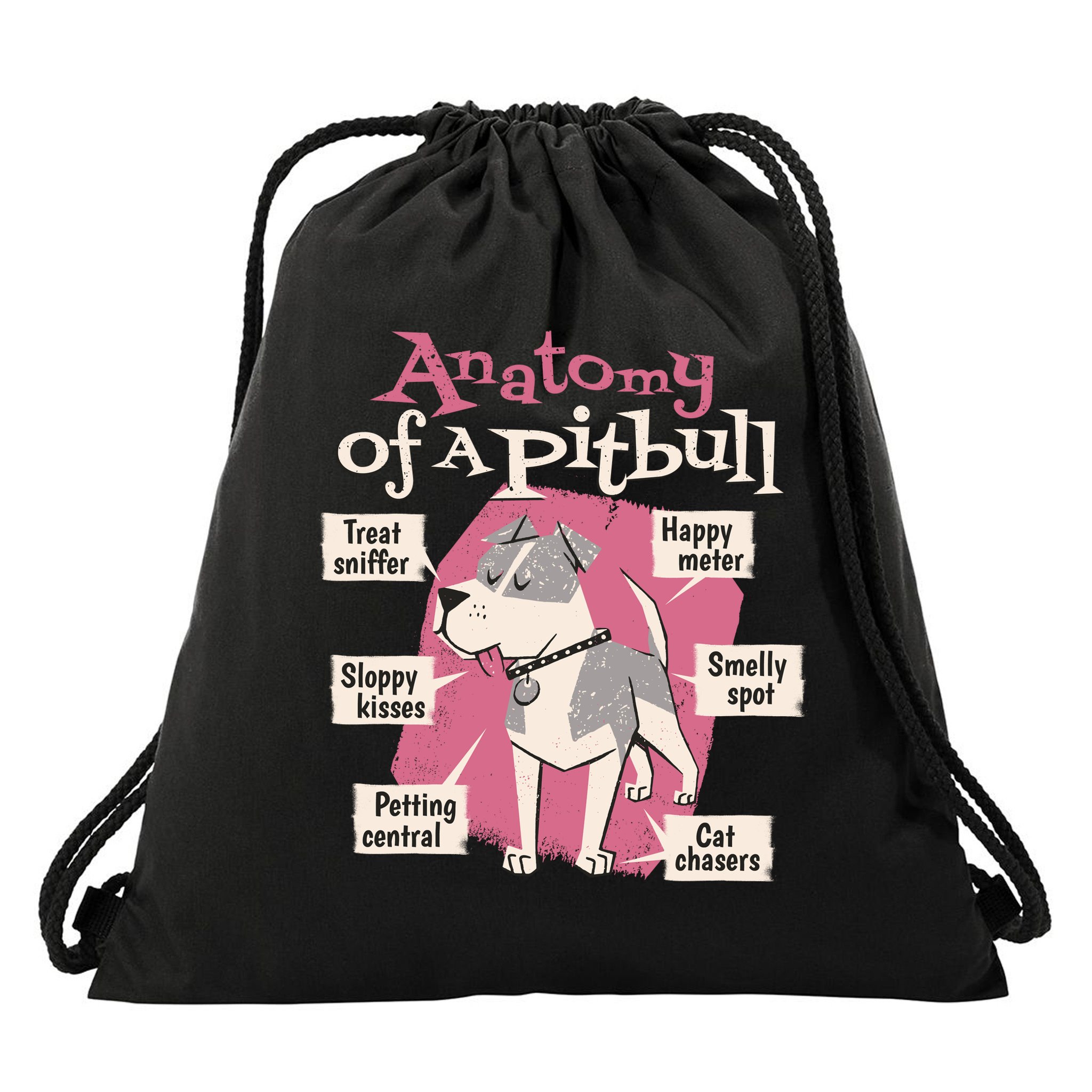 Anatomy Of A Pitbull Cute Gift Drawstring Bag
