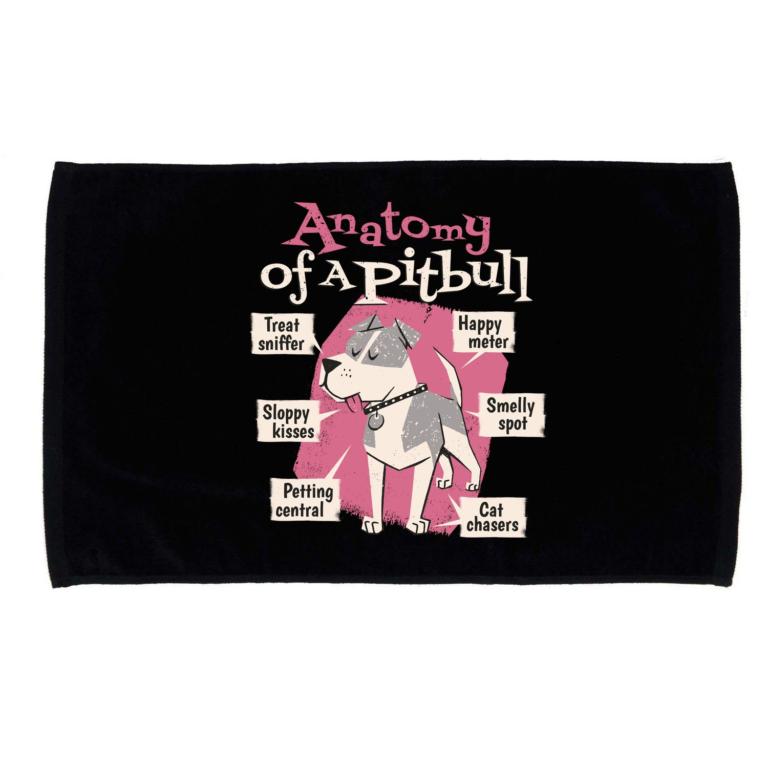 Anatomy Of A Pitbull Cute Gift Microfiber Hand Towel