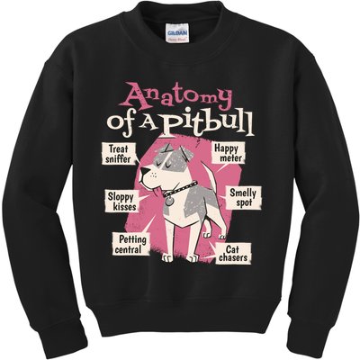 Anatomy Of A Pitbull Cute Gift Kids Sweatshirt