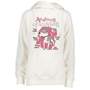 Anatomy Of A Pitbull Cute Gift Womens Funnel Neck Pullover Hood