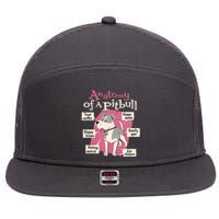 Anatomy Of A Pitbull Cute Gift 7 Panel Mesh Trucker Snapback Hat