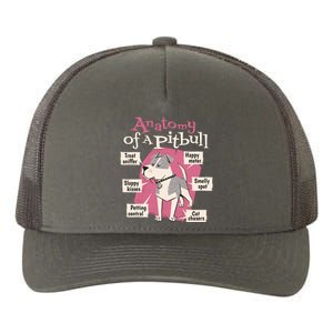 Anatomy Of A Pitbull Cute Gift Yupoong Adult 5-Panel Trucker Hat