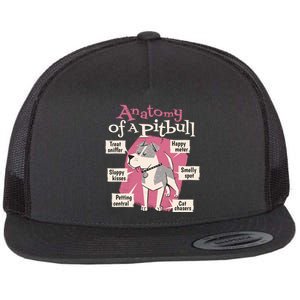 Anatomy Of A Pitbull Cute Gift Flat Bill Trucker Hat