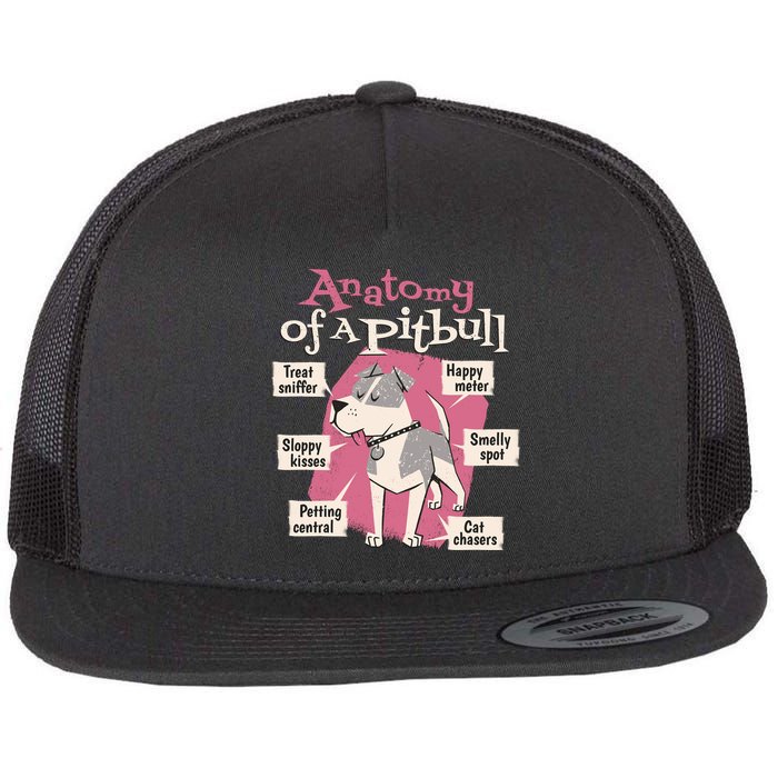 Anatomy Of A Pitbull Cute Gift Flatbill Hat