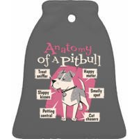 Anatomy Of A Pitbull Cute Gift Ceramic Bell Ornament