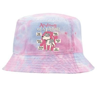 Anatomy Of A Pitbull Cute Gift Tie-Dyed Bucket Hat