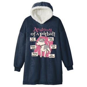 Anatomy Of A Pitbull Cute Gift Hooded Wearable Blanket