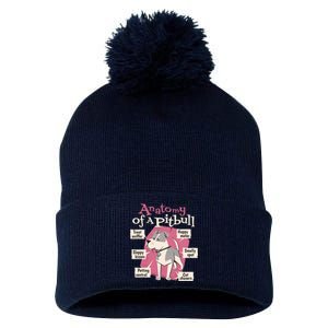 Anatomy Of A Pitbull Cute Gift Pom Pom 12in Knit Beanie