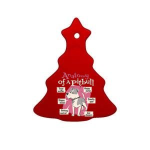 Anatomy Of A Pitbull Cute Gift Ceramic Tree Ornament