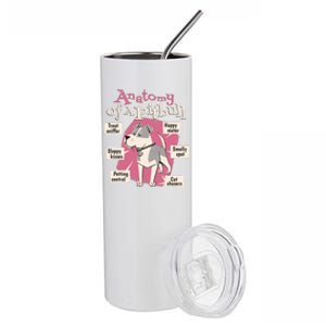 Anatomy Of A Pitbull Cute Gift Stainless Steel Tumbler