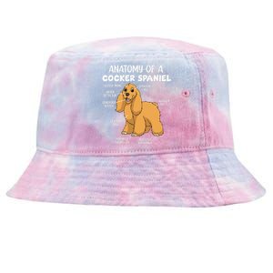 Anatomy Of A Cocker Spaniel funny pet lover Tie-Dyed Bucket Hat