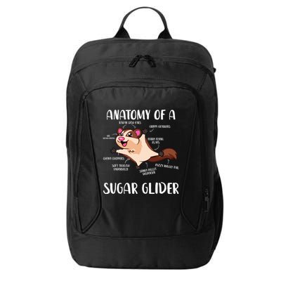 Anatomy Of A Sugar Glider Funny Cute Sugar Glider Gift City Backpack