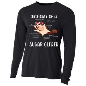 Anatomy Of A Sugar Glider Funny Cute Sugar Glider Gift Cooling Performance Long Sleeve Crew