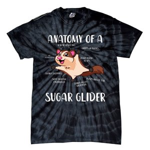 Anatomy Of A Sugar Glider Funny Cute Sugar Glider Gift Tie-Dye T-Shirt