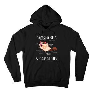 Anatomy Of A Sugar Glider Funny Cute Sugar Glider Gift Tall Hoodie