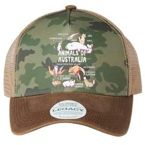 Animals Of Australia Australian Animal Educational Gift Cute Legacy Tie Dye Trucker Hat