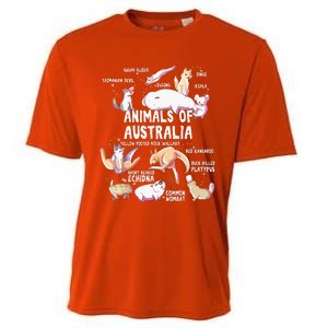 Animals Of Australia Australian Animal Educational Gift Cute Cooling Performance Crew T-Shirt