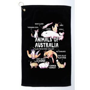 Animals Of Australia Australian Animal Educational Gift Cute Platinum Collection Golf Towel