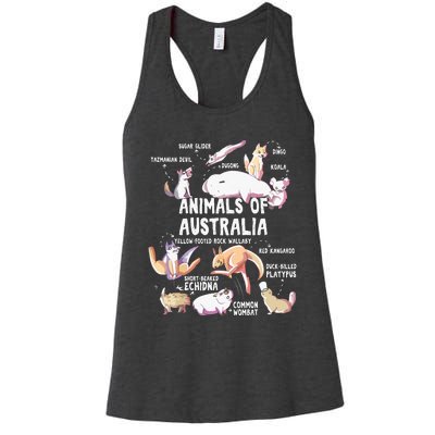 Animals Of Australia Australian Animal Educational Gift Cute Women's Racerback Tank