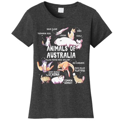 Animals Of Australia Australian Animal Educational Gift Cute Women's T-Shirt