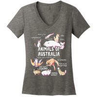 Animals Of Australia Australian Animal Educational Gift Cute Women's V-Neck T-Shirt