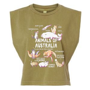 Animals Of Australia Australian Animal Educational Gift Cute Garment-Dyed Women's Muscle Tee