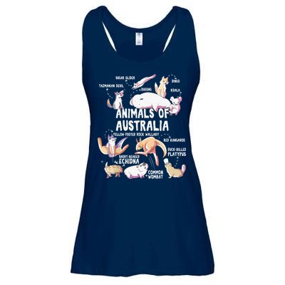 Animals Of Australia Australian Animal Educational Gift Cute Ladies Essential Flowy Tank