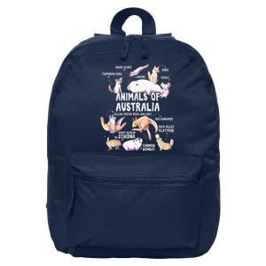 Animals Of Australia Australian Animal Educational Gift Cute 16 in Basic Backpack