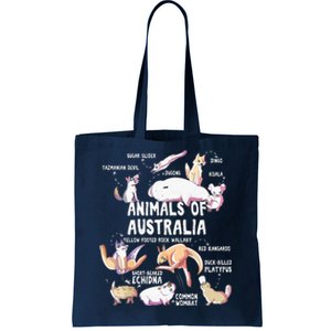 Animals Of Australia Australian Animal Educational Gift Cute Tote Bag