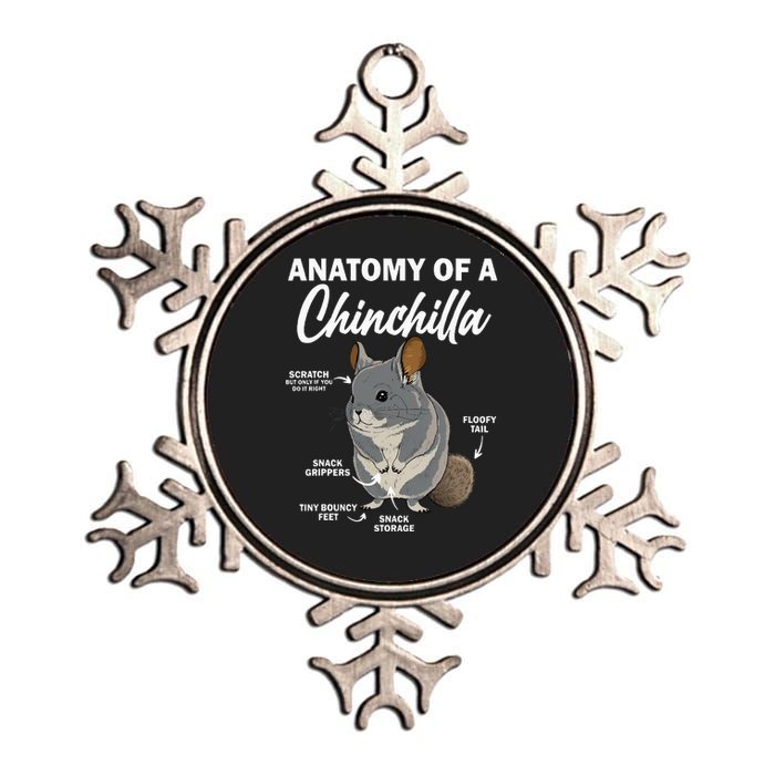 Anatomy Of A Chinchilla For Women Chinchilla Mom Funny Metallic Star Ornament