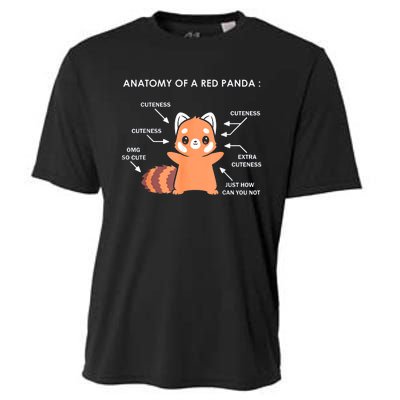 Anatomy Of A Red Panda Science Zoologist Red Panda Anatomy Gift Cooling Performance Crew T-Shirt