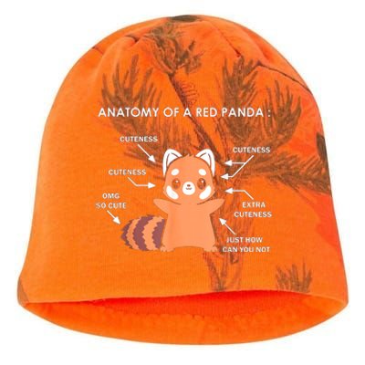 Anatomy Of A Red Panda Science Zoologist Red Panda Anatomy Gift Kati - Camo Knit Beanie